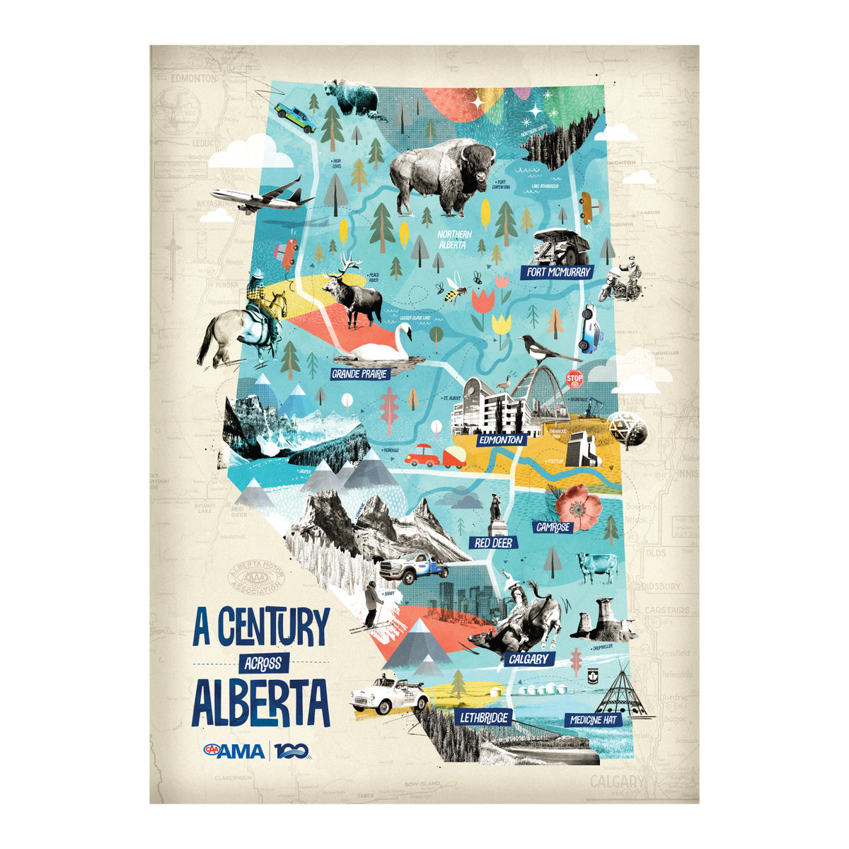 Alberta Landmarks Puzzle: A Century Across Alberta